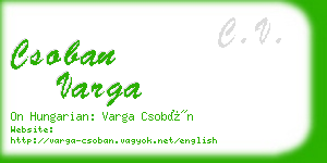 csoban varga business card